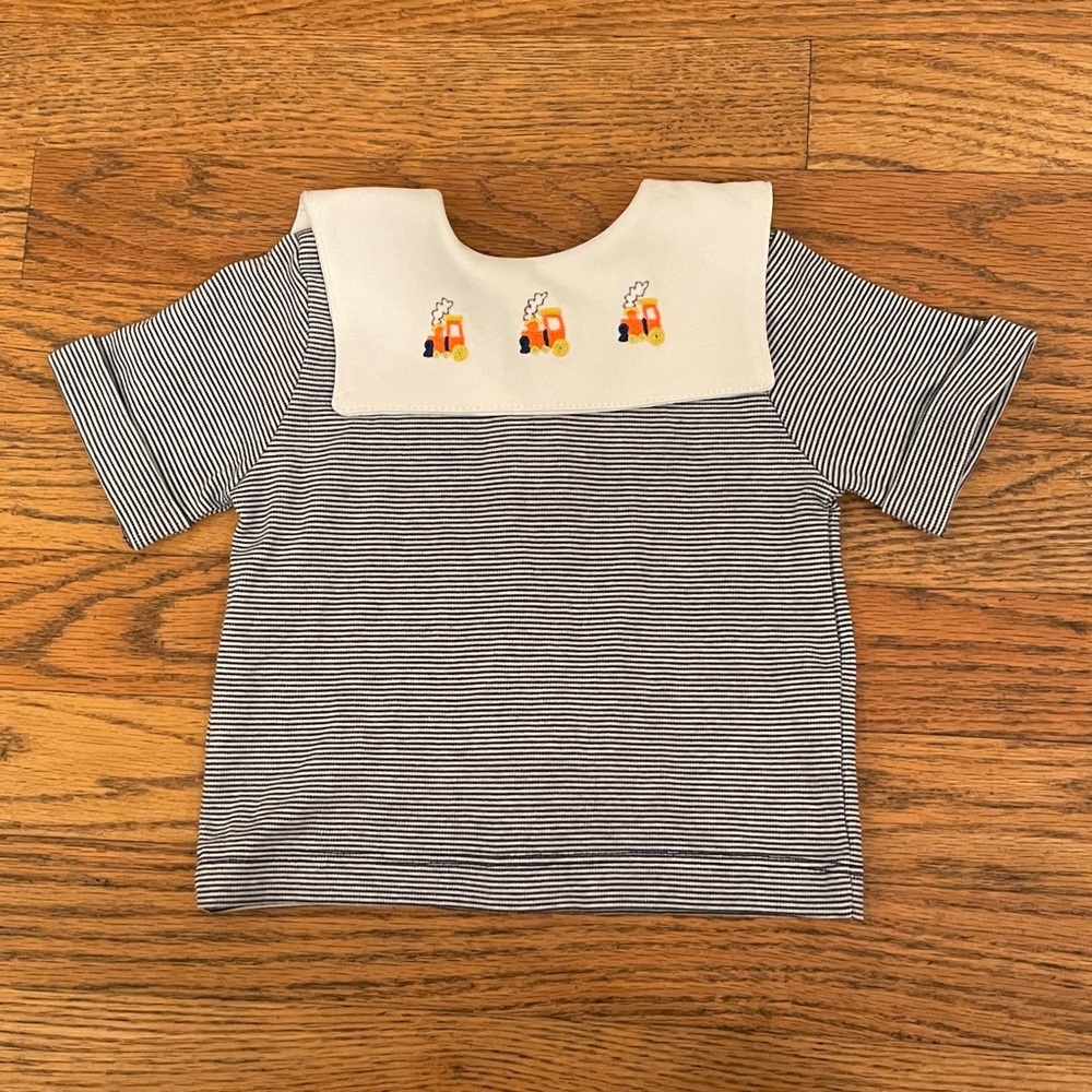 Bailey Boys Train Collared Short Size 6M